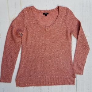 Rose Gold Sweater Sparkly sz M EUC Apt 9